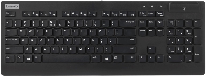 Клавіатура дротова Lenovo Keyboard II Smartcard USB US Black (4Y41B69357) - зображення 1