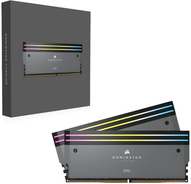 Pamięć Corsair DDR5-6000 32768MB PC5-48000 (Kit of 2x16384) Dominator Titanium RGB Black (CMP32GX5M2B6000Z30) - obraz 3
