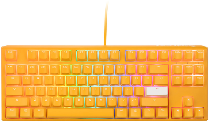 Klawiatura przewodowa Ducky One 3 TKL US Cherry MX Brown USB Yellow (100042998) - obraz 1