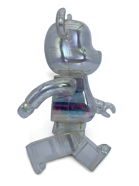 Статуетка Bearbrick X-Girl White 400% 28 см Medicom Toy Барвисто прозорий - зображення 13