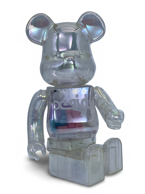Статуетка Bearbrick X-Girl White 400% 28 см Medicom Toy Барвисто прозорий - зображення 15