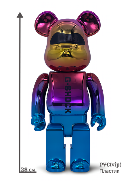 Статуэтка Bearbrick Casio SHANGHAI NIGHT 400% 28 см Medicom Toy