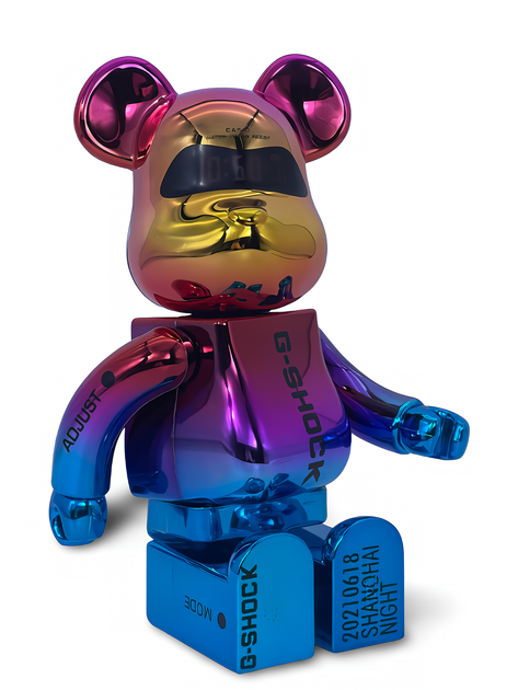 Статуэтка Bearbrick Casio SHANGHAI NIGHT 400% 28 см Medicom Toy