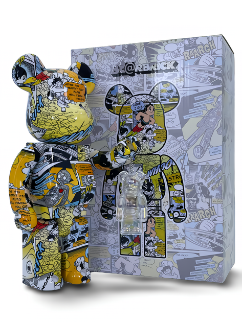 Статуэтка Bearbrick Astro BOY Colour 400% 28 см Medicom Toy Анимированный комикс - изображение 5