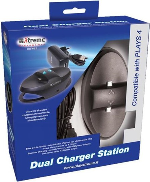 Зарядна станція Xtreme PS4 Dual Charger Station (8022804904638) - зображення 1