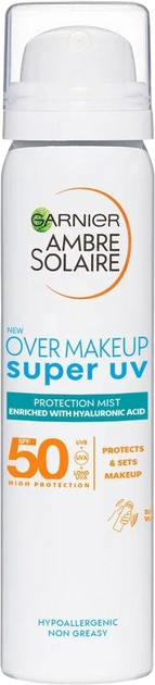 Spray przeciwsłoneczny do twarzy Garnier Ambre Solaire Sensitive Adv. SPF 50 75 ml (3600541992559) - obraz 1