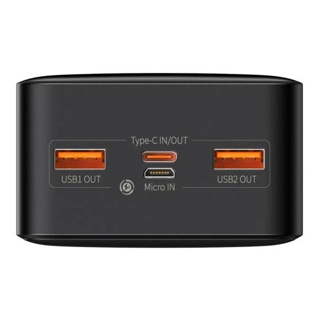 УМБ Портативний зарядний пристрій Baseus Bipow Overseas 20W 30000 mAh Black - зображення 3