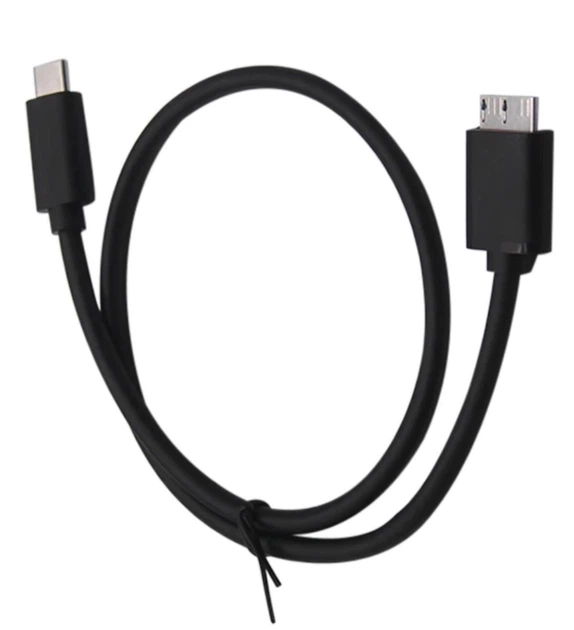 Кабель передачи данных для внешних жестких дисков USB Type-C - USB Micro-B 23см 5 Гбит/с - Фото 2 Кабель передачи данных для внешних жестких дисков USB Type-C - USB Micro-B 23см 5 Гбит/с - изображение 2