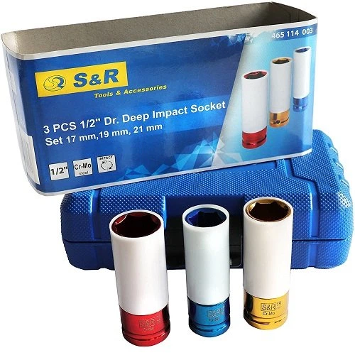 Набор торцевых головок S&R 1/2, 3 шт. (465114003) - изображение 3