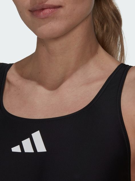 Strój kąpielowy jednoczęściowy damski sportowy adidas 3 Bars Suit HS1747 36 Czarny (4066752878386) - obraz 4