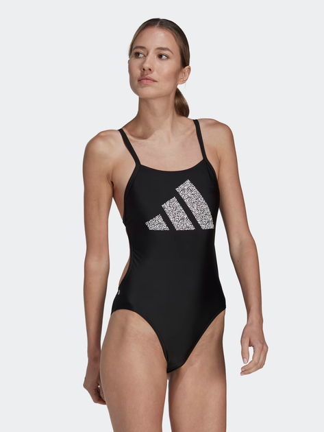 Strój kąpielowy jednoczęściowy damski sportowy adidas 3 Bars Pr Suit HR4368 38 Czarny (4066752700175) - obraz 3