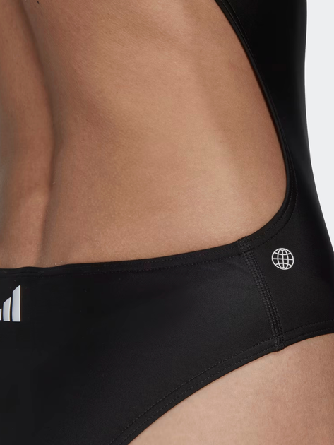 Strój kąpielowy jednoczęściowy damski sportowy adidas 3 Bars Pr Suit HR4368 38 Czarny (4066752700175) - obraz 5