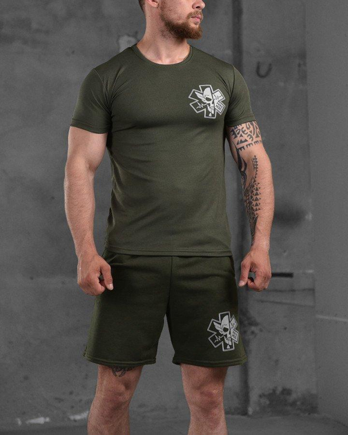 Мужской летний комплект Парамедик шорты+футболка 2XL олива (87554) - изображение 1