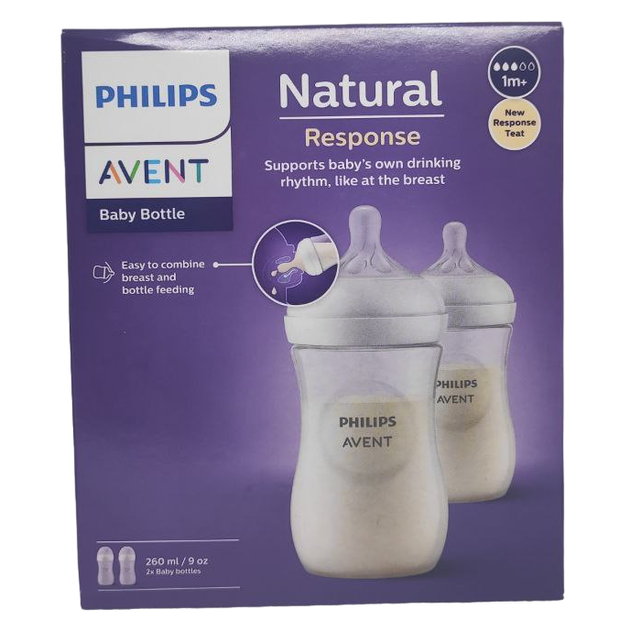 Набір пляшечок Philips Avent Natural Response 1m+ 2х260 мл (SCY903/02) - зображення 2
