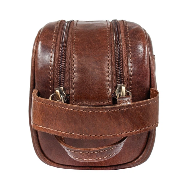 Чоловічий шкіряний несесер-косметичка для подорожей Ashwood T78 Chestnut (Каштановий) - Фото 5 Чоловічий шкіряний несесер-косметичка для подорожей Ashwood T78 Chestnut (Каштановий) - зображення 5