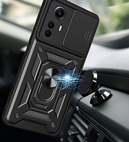 Чохол Fiji Camera Defence для Xiaomi Redmi Note 12S бампер із захистом камери та підставкою Black - Фото 3 Чохол Fiji Camera Defence для Xiaomi Redmi Note 12S бампер із захистом камери та підставкою Black - зображення 3