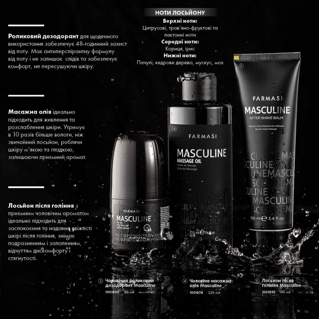 Мужское жидкое мыло для рук Masculine Farmasi 325 мл - изображение 5