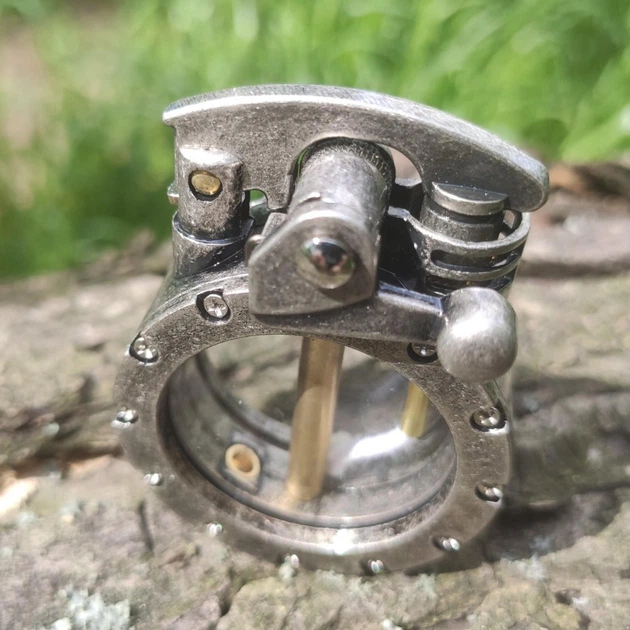 Зажигалка бензиновая Lighter BS-HP929 Retro Bagel Riveted Titan в