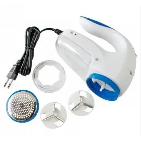 Машинка для стрижки катышков Lint Remover 5880 с запасным ножом работает Белоголубой - изображение 6