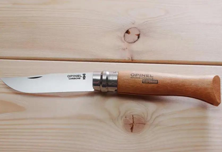 Ніж розкладний 90мм, бук Opinel Carbon blister 09 000623 - зображення 2