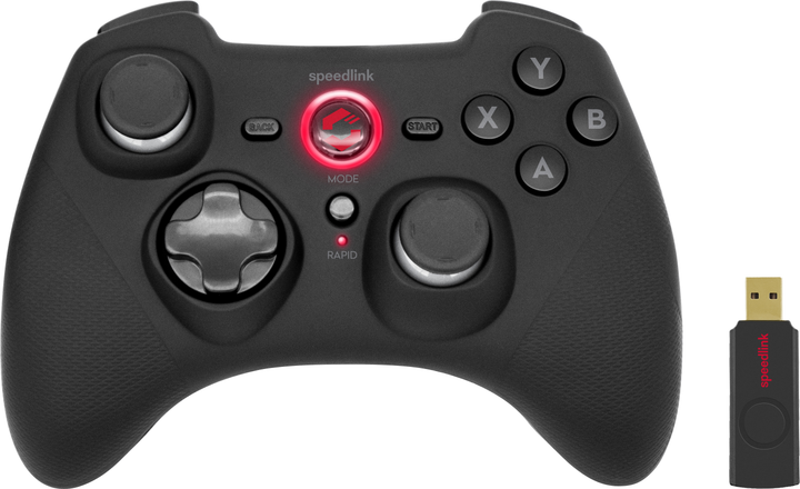 Kontroler bezprzewodowy SPEEDLINK RAIT Gamepad - Wireless - do PC/PS3/Switch/OLED (SL-650110-BK) - obraz 1