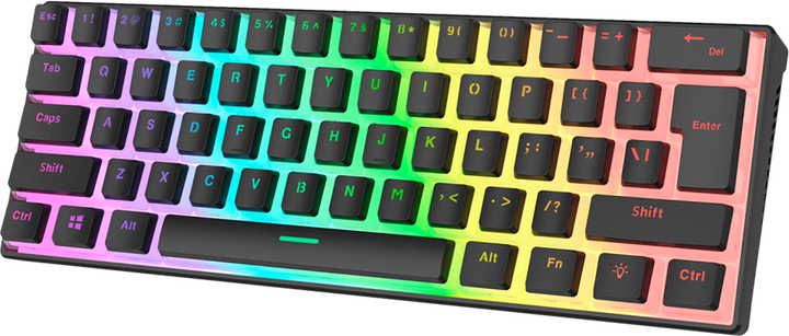 Klawiatura przewodowa Rampage Radiant K11 USB Black (8680096124891) - obraz 4