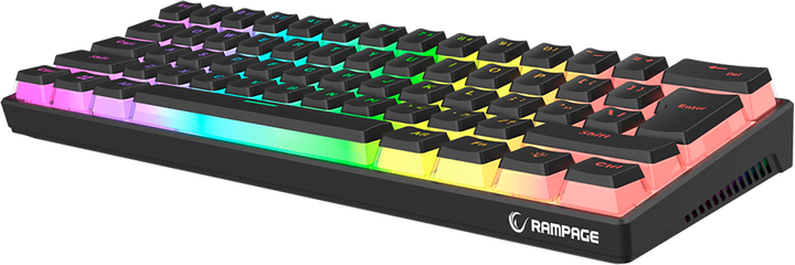 Klawiatura przewodowa Rampage Radiant K11 USB Black (8680096124891) - obraz 5
