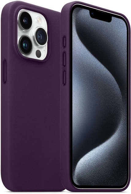 Чехол для смартфона ArmorStandart FAKE Leather Case для Apple iPhone 15 Pro Max Deep Purple (ARM76308) - Фото 3 Чехол для смартфона ArmorStandart FAKE Leather Case для Apple iPhone 15 Pro Max Deep Purple (ARM76308) - изображение 3