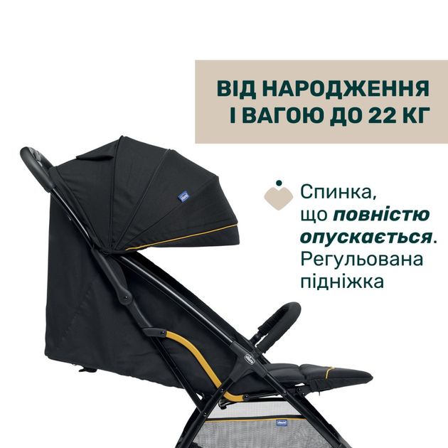 Коляска Chicco Glee Stroller черная (8058664173587) (87068.73) - изображение 2