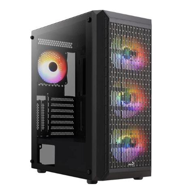Корпус AeroCool Beam-G-BK-v2 (ACCM-PV37043.11) Black с 4 RGB вентиляторами - изображение 1