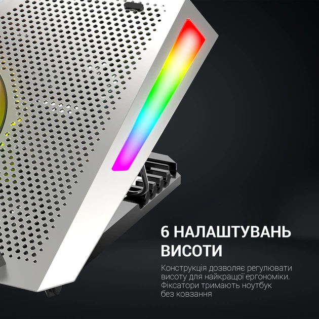 Охлаждающая подставка для ноутбука GamePro CP1270 Silver - изображение 14
