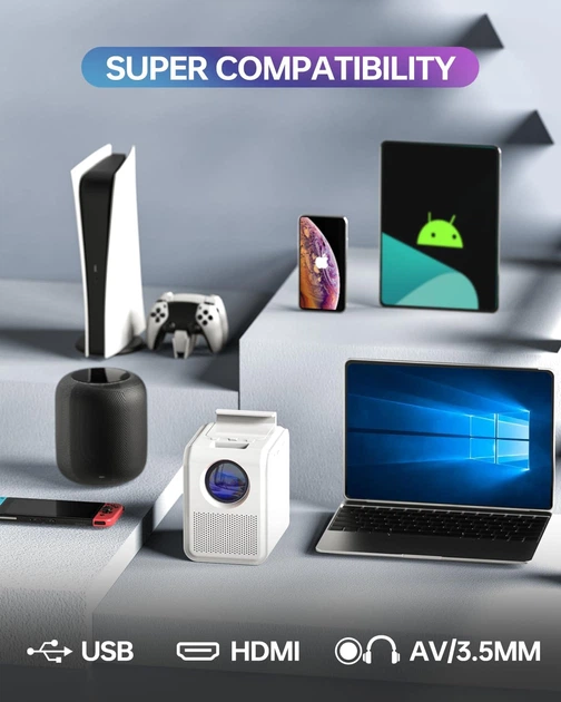 Мультимедійний проектор QIAOLET Q1 Full HD Wi-Fi Bluetooth з динаміками Factory Recertified g1 - зображення 2
