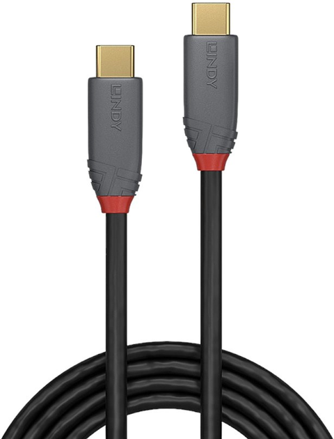 Kabel Lindy USB Type-C - USB Type-C 1.5 m Black (4002888369022) - obraz 1