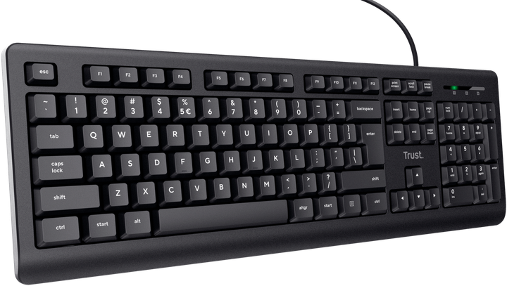 Klawiatura przewodowa Trust TK-150 USB Black (8713439239805) - obraz 4