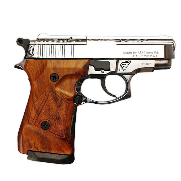 Стартовий пістолет Stalker (Zoraki) 914 SCP Engraved, Brown Grips - зображення 2