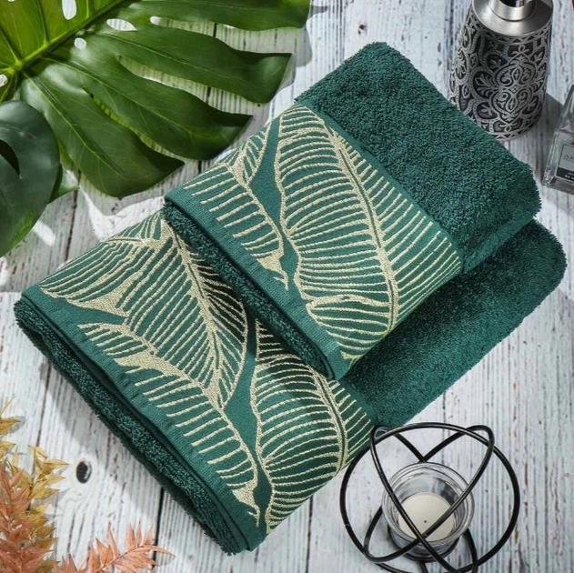 Махровое гладкокрашеное полотенце Full textile Бали 70х140 зеленый - Фото 2 Махровое гладкокрашеное полотенце Full textile Бали 70х140 зеленый - изображение 2