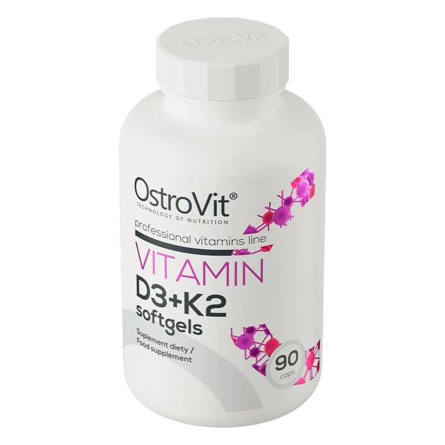 Вітаміни OstroVit Vitamin D3+K2 90 капсул - зображення 2