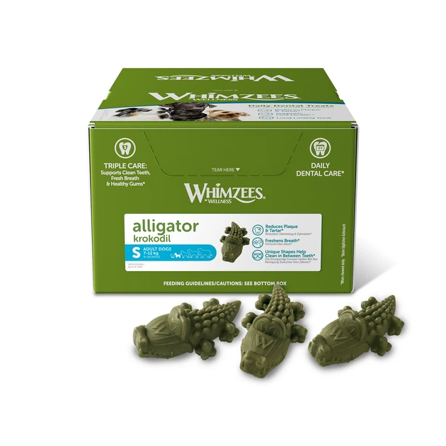 Натуральні ласощі для зубів собак WHIMZEES Dental Treats Alligator