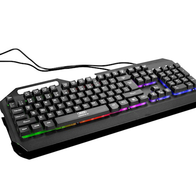 Клавіатура XO KB-01 Keyboard RGB Backlit Metal ( English Version ) Black - зображення 1