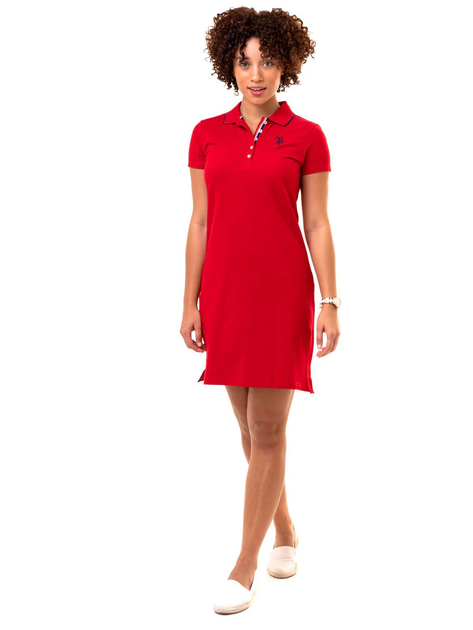 Акція на Сукня-футболка коротка літня жіноча U.S.Polo Assn 214980-ZH00A(ENGINE RED) XS Червона від Rozetka