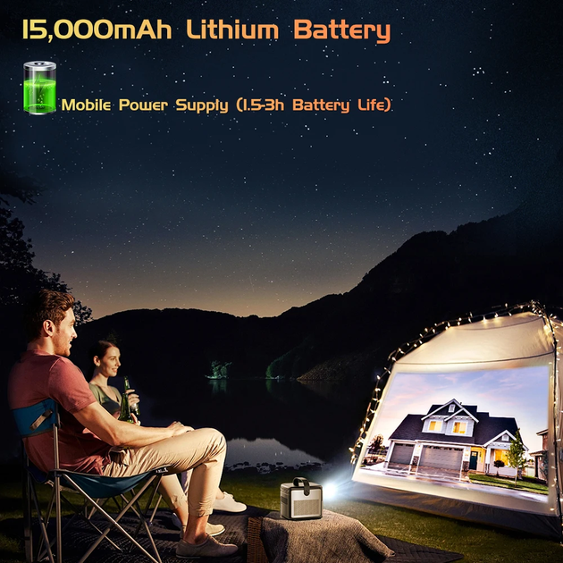 Проектор TouYinger G5 (battery version) Full HD LED DLP 3D Android с Bluetooth с аккумулятором - Фото 12 Проектор TouYinger G5 (battery version) Full HD LED DLP 3D Android с Bluetooth с аккумулятором - изображение 12