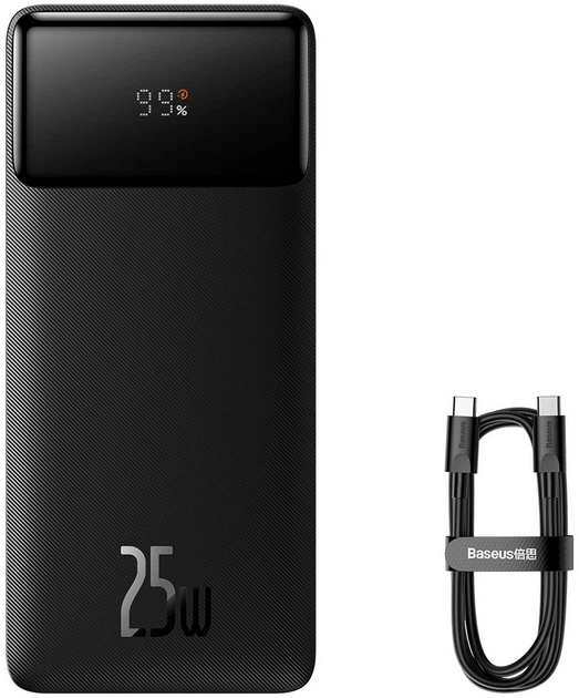 УМБ Baseus Bipow Digital Display Fast charge Power bank 20000 mAh 25W Black (PPBD020301) - зображення 10