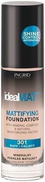 Podkład matujący Ingrid Cosmetics Ideal Matt 301 Cielisty 30 ml (5902026632638) - obraz 1