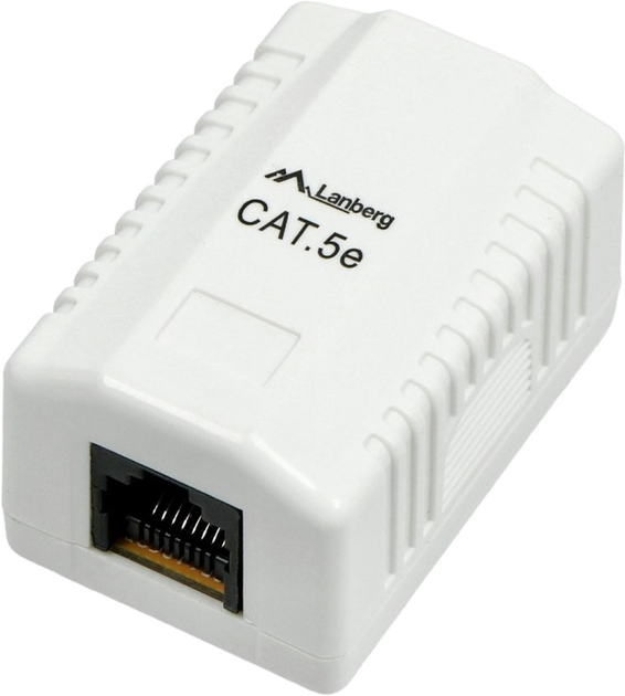 Gniazdo natynkowe Lanberg RJ-45 Cat 5e FTP White (OS5-0001-W) - obraz 1