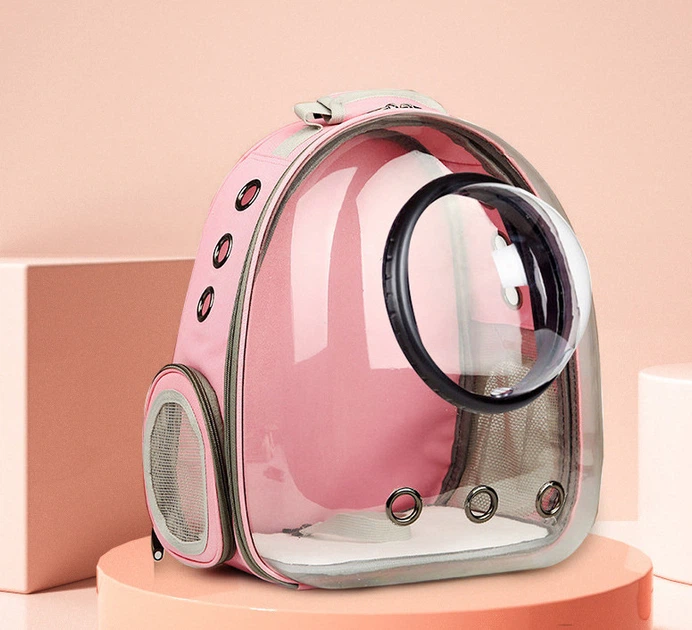 Рюкзак перенесення для тварин розсувний CosmoPet CP-16 для котів та собак 42x32x23 см Pink - Фото 2 Рюкзак перенесення для тварин розсувний CosmoPet CP-16 для котів та собак 42x32x23 см Pink - зображення 2