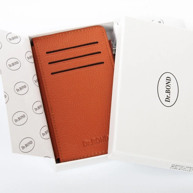 Женский кожаный кошелек Classik DR. BOND WN-23-16 orange - Фото 3 Женский кожаный кошелек Classik DR. BOND WN-23-16 orange - изображение 3