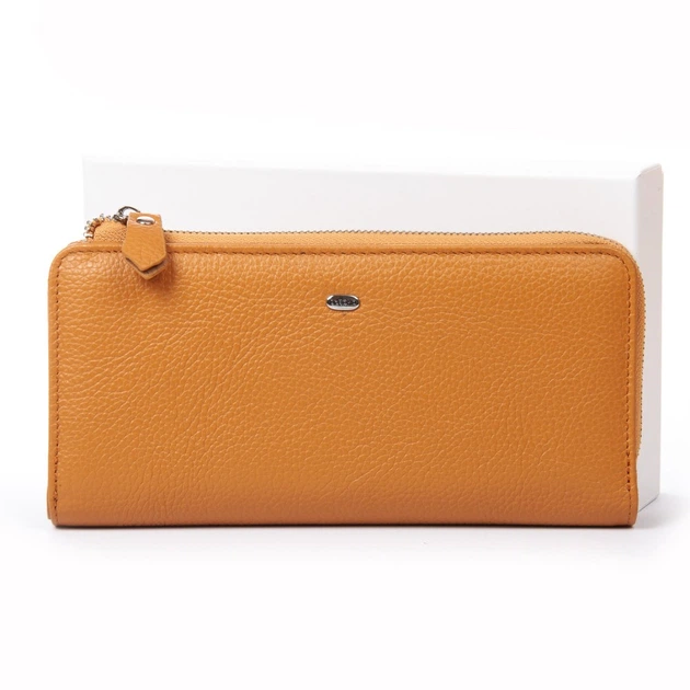 Женский кожаный кошелек Classik DR. BOND WN-23-21 yellow - изображение 6