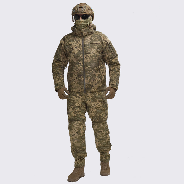 Комплект військової форми. Зимова куртка мембрана + штани з наколінниками UATAC Pixel L - изображение 1
