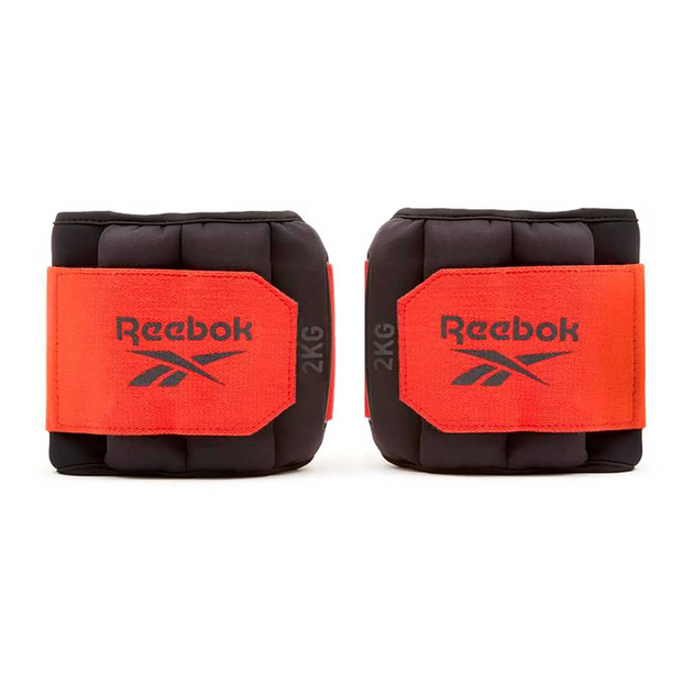 Утяжелители для ног Reebok Flexlock Ankle Weights 2х2 кг (RAWT-11273) Black/Red - изображение 2
