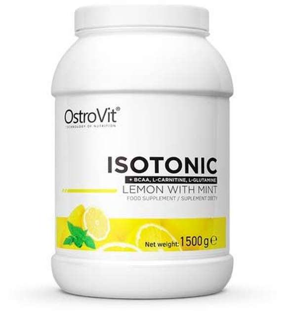 Ізотонік OstroVit Isotonic Lemon with Mint 1500 г (5903933904689) - зображення 1